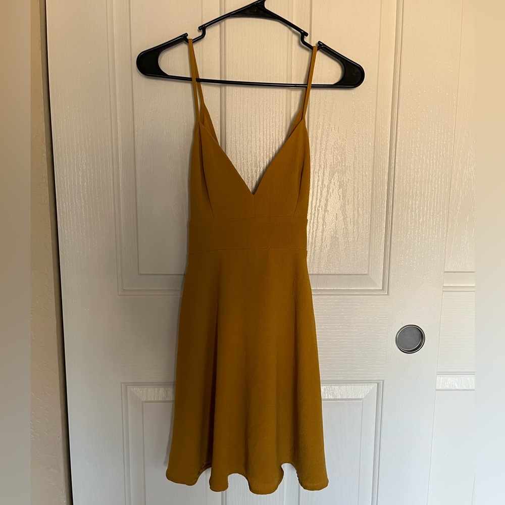Lovely Day Mustard Mini Dress